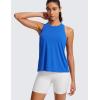 imageCRZ YOGA Womens Racerback Yoga Tank Tops High Crewneck Soft Casual Workout Sleeveless Flowy ShirtsSparkle Blue