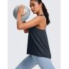 imageCRZ YOGA Womens Racerback Yoga Tank Tops High Crewneck Soft Casual Workout Sleeveless Flowy ShirtsTrue Navy