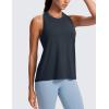 imageCRZ YOGA Womens Racerback Yoga Tank Tops High Crewneck Soft Casual Workout Sleeveless Flowy ShirtsTrue Navy