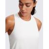 imageCRZ YOGA Womens Racerback Yoga Tank Tops High Crewneck Soft Casual Workout Sleeveless Flowy ShirtsWhite