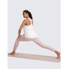 imageCRZ YOGA Womens Racerback Yoga Tank Tops High Crewneck Soft Casual Workout Sleeveless Flowy ShirtsWhite