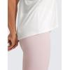 imageCRZ YOGA Womens Racerback Yoga Tank Tops High Crewneck Soft Casual Workout Sleeveless Flowy ShirtsWhite