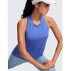 imageCRZ YOGA Womens Racerback Yoga Tank Tops High Crewneck Soft Casual Workout Sleeveless Flowy ShirtsWild Indigo