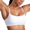 imageCRZ YOGA Butterbreeze Scoop Neck Sports Bras for Women  Spaghetti Straps Wireless Workout Padded Gym Cami TopWhite