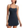 imageCRZ YOGA Womens Butterluxe Tennis Dress Spaghetti Strap Casual Athletic Sports Outfits with Builtin Shorts and BrasTrue Navy