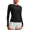 imageCRZ YOGA Womens Cloudweight Long Sleeve Workout Tops Lightweight Athletic Basic Shirts Soft Casual TShirt with Thumb HoleBlack