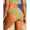 imageCRZ YOGA Womens Bikini Bottom Low Waisted Bathing Swimsuit Shorts Cheeky Swim BriefsMoss Green