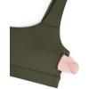 imageCRZ YOGA Womens Scoop Neck Bikini Tops Wide Straps U Back Bathing Suit Swimsuit Push Up Padded Sports BraDark Olive