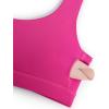 imageCRZ YOGA Womens Scoop Neck Bikini Tops Wide Straps U Back Bathing Suit Swimsuit Push Up Padded Sports BraHibiscus Purple
