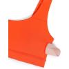 imageCRZ YOGA Womens Scoop Neck Bikini Tops Wide Straps U Back Bathing Suit Swimsuit Push Up Padded Sports BraHoney Orange