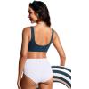 imageCRZ YOGA Womens Scoop Neck Bikini Tops Wide Straps U Back Bathing Suit Swimsuit Push Up Padded Sports BraInsignia Blue