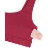 imageCRZ YOGA Womens Scoop Neck Bikini Tops Wide Straps U Back Bathing Suit Swimsuit Push Up Padded Sports BraPomegranate