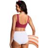 imageCRZ YOGA Womens Scoop Neck Bikini Tops Wide Straps U Back Bathing Suit Swimsuit Push Up Padded Sports BraPomegranate