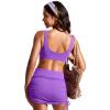 imageCRZ YOGA Womens Scoop Neck Bikini Tops Wide Straps U Back Bathing Suit Swimsuit Push Up Padded Sports BraRoyal Lilac