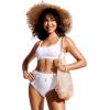 imageCRZ YOGA Womens Scoop Neck Bikini Tops Wide Straps U Back Bathing Suit Swimsuit Push Up Padded Sports BraWhite