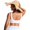 imageCRZ YOGA Womens Scoop Neck Bikini Tops Wide Straps U Back Bathing Suit Swimsuit Push Up Padded Sports BraWhite