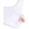 imageCRZ YOGA Womens Scoop Neck Bikini Tops Wide Straps U Back Bathing Suit Swimsuit Push Up Padded Sports BraWhite