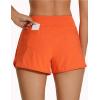 imageCRZ YOGA Womens Swim Board Shorts 3 High Waisted Quick Dry Beach Swimwear Bottoms Bathing Trunks with LinerCoral
