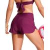 imageCRZ YOGA Womens Swim Board Shorts 3 High Waisted Quick Dry Beach Swimwear Bottoms Bathing Trunks with LinerFuchsia