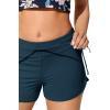 imageCRZ YOGA Womens Swim Board Shorts 3 High Waisted Quick Dry Beach Swimwear Bottoms Bathing Trunks with LinerInsignia Blue