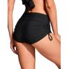 imageCRZ YOGA Womens Swim Board Shorts High Waisted Bathing Suit Bottoms Adjustable Ruched Side SwimsuitBlack