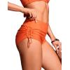 imageCRZ YOGA Womens Swim Board Shorts High Waisted Bathing Suit Bottoms Adjustable Ruched Side SwimsuitCoral