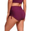 imageCRZ YOGA Womens Swim Board Shorts High Waisted Bathing Suit Bottoms Adjustable Ruched Side SwimsuitFuchsia