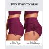 imageCRZ YOGA Womens Swim Board Shorts High Waisted Bathing Suit Bottoms Adjustable Ruched Side SwimsuitFuchsia