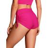 imageCRZ YOGA Womens Swim Board Shorts High Waisted Bathing Suit Bottoms Adjustable Ruched Side SwimsuitGranita Pink