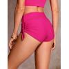 imageCRZ YOGA Womens Swim Board Shorts High Waisted Bathing Suit Bottoms Adjustable Ruched Side SwimsuitGranita Pink