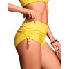 imageCRZ YOGA Womens Swim Board Shorts High Waisted Bathing Suit Bottoms Adjustable Ruched Side SwimsuitHigh Visibility Yellow
