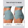 imageCRZ YOGA Womens Swim Board Shorts High Waisted Bathing Suit Bottoms Adjustable Ruched Side SwimsuitLight Grayish Blue