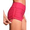 imageCRZ YOGA Womens Swim Board Shorts High Waisted Bathing Suit Bottoms Adjustable Ruched Side SwimsuitMagenta
