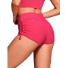 imageCRZ YOGA Womens Swim Board Shorts High Waisted Bathing Suit Bottoms Adjustable Ruched Side SwimsuitMagenta