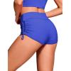 imageCRZ YOGA Womens Swim Board Shorts High Waisted Bathing Suit Bottoms Adjustable Ruched Side SwimsuitMilky Way Purple