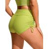 imageCRZ YOGA Womens Swim Board Shorts High Waisted Bathing Suit Bottoms Adjustable Ruched Side SwimsuitPrimrose Yellow