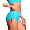imageCRZ YOGA Womens Swim Board Shorts High Waisted Bathing Suit Bottoms Adjustable Ruched Side SwimsuitTurquoise
