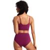 imageCRZ YOGA Womens V Neck Bikini Tops Adjustable Spaghetti Straps Bathing Suit Sexy Swimsuit PaddedFuchsia