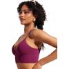 imageCRZ YOGA Womens V Neck Bikini Tops Adjustable Spaghetti Straps Bathing Suit Sexy Swimsuit PaddedFuchsia