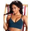 imageCRZ YOGA Womens V Neck Bikini Tops Adjustable Spaghetti Straps Bathing Suit Sexy Swimsuit PaddedInsignia Blue
