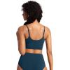 imageCRZ YOGA Womens V Neck Bikini Tops Adjustable Spaghetti Straps Bathing Suit Sexy Swimsuit PaddedInsignia Blue