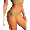 imageCRZ YOGA Womens Bikini Bottom Low Waisted Bathing Swimsuit Shorts Cheeky Swim BriefsMoss Green