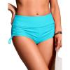 imageCRZ YOGA Womens Swim Board Shorts High Waisted Bathing Suit Bottoms Adjustable Ruched Side SwimsuitTurquoise