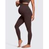 imageCRZ YOGA Butterluxe Extra Long Maternity Leggings for Tall Women 30 Workout Yoga Lounge Pants Over The Belly Pregnancy SoftHot Fudge Brown