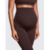 imageCRZ YOGA Butterluxe Extra Long Maternity Leggings for Tall Women 30 Workout Yoga Lounge Pants Over The Belly Pregnancy SoftHot Fudge Brown