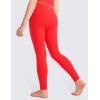 imageCRZ YOGA Girls Butterluxe Full Length Athletic Leggings  Kids High Waist Lounge Pants Active Dance Running Yoga TightsDark Red
