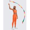 imageCRZ YOGA Girls Butterluxe Full Length Athletic Leggings  Kids High Waist Lounge Pants Active Dance Running Yoga TightsNeon Orange