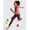 imageCRZ YOGA Girls Butterluxe Full Length Athletic Leggings  Kids High Waist Lounge Pants Active Dance Running Yoga TightsTaupe