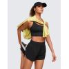 imageCRZ YOGA High Waisted Dolphin Athletic Running Shorts for Women 3quot High Split Comfy Mesh Liner for Gym Workout TrackBlack