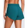 imageCRZ YOGA High Waisted Dolphin Athletic Running Shorts for Women 3quot High Split Comfy Mesh Liner for Gym Workout TrackBorealis Green
